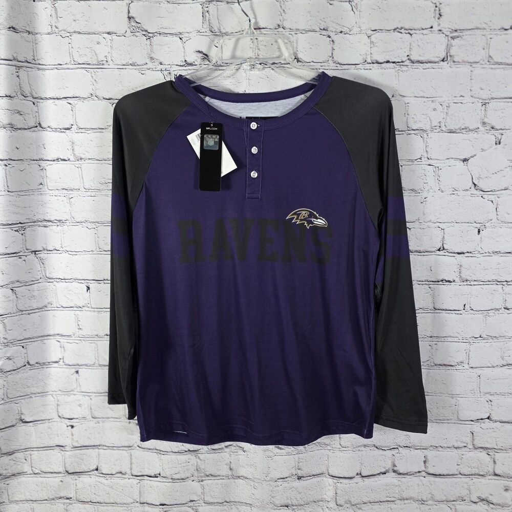 Baltimore Ravens Purple Long Sleeve Tee Medium NFL Team Apparel